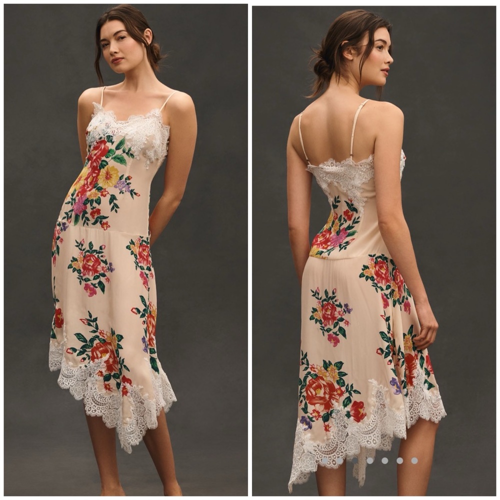 NWT Sleeveless V-Neck Lace slip dress